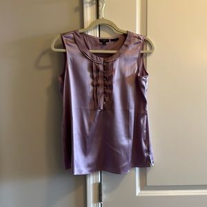 Silky lavender sleeveless blouse